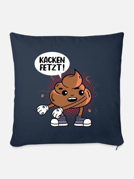 Kacken Fetzt - Sofakissenbezug 45 x 45 cm - Navy
