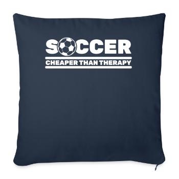 Football - Housse de coussin décorative 45 x 45 cm - bleu marine - Devant