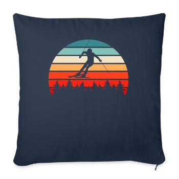 Ski Retro - Sofakissenbezug 45 x 45 cm - Navy - Vorne
