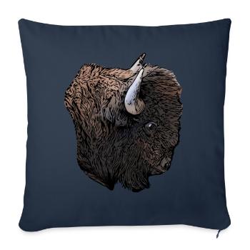 Buffle - Housse de coussin décorative 45 x 45 cm - bleu marine - Devant