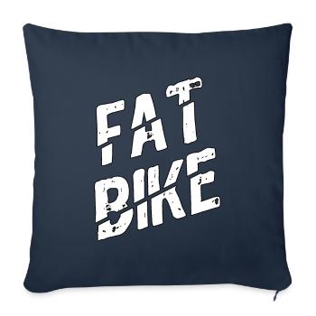 Fatbike VTT Fat bike - Housse de coussin décorative 45 x 45 cm - bleu marine - Devant