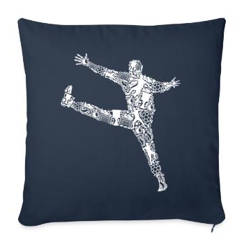 Handball Gardien de but Joueurs de handball Garçons Enfants - Housse de coussin décorative 45 x 45 cm - bleu marine - Devant