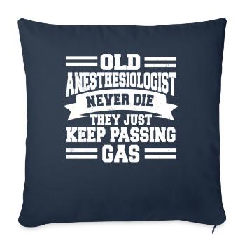 Le vieil anesthésiste ne meurt jamais - Housse de coussin décorative 45 x 45 cm - bleu marine - Devant