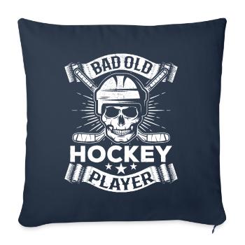 Hockey Bad Old Hockey Player I Hockeyspieler - Sofa pillowcase 17,3'' x 17,3'' (45 x 45 cm) - navy - Front