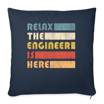 Relax The Engineer for Engineers - Sofa pillowcase 17,3'' x 17,3'' (45 x 45 cm) - navy - Front