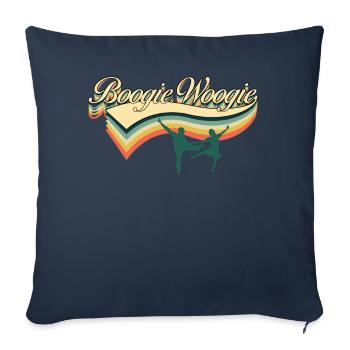 Boogie Woogie Retro Dicton Boogie-Woogie - Housse de coussin décorative 45 x 45 cm - bleu marine - Devant