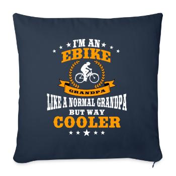 E-Bike Grandpa - Sofa pillowcase 17,3'' x 17,3'' (45 x 45 cm) - navy - Front