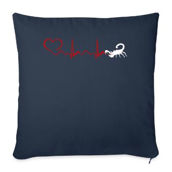 Heartbeat Scorpio T-Shirt - Sofa pillowcase 17,3'' x 17,3'' (45 x 45 cm) - navy - Front