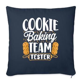Bake Baking Cookie Team Tester - Sofa pillowcase 17,3'' x 17,3'' (45 x 45 cm) - navy - Front