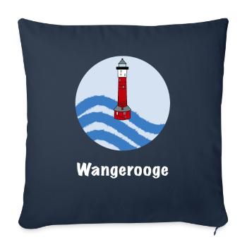 Leuchtturm Wangerooge - Sofakissenbezug 45 x 45 cm - Navy - Vorne