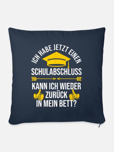 Abschluss Schulabschluss Abi Realschule Abitur - Sofakissenbezug 45 x 45 cm - Navy