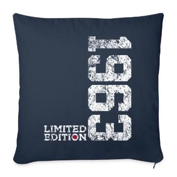 63RD BIRTHDAY 63 YEARS LIMITED EDITION 1963 - Sofa pillowcase 17,3'' x 17,3'' (45 x 45 cm) - navy - Front