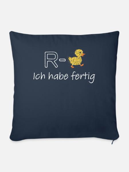 Rente Ente Ruhestand Rentner Rentnerin - Sofakissenbezug 45 x 45 cm - Navy