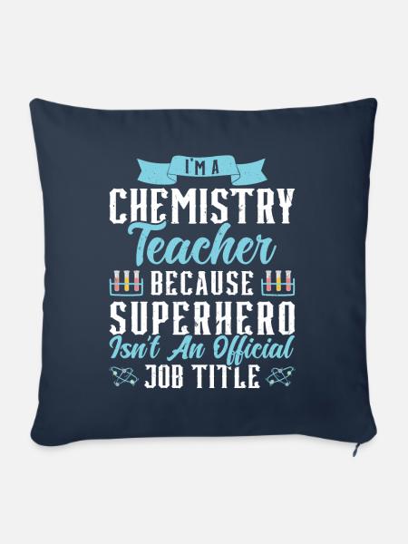Ich bin Chemielehrer - Sofakissenbezug 45 x 45 cm - Navy