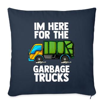 Garbage Truck Garbage Man Disposal Recycling Garbage - Sofa pillowcase 17,3'' x 17,3'' (45 x 45 cm) - navy - Front