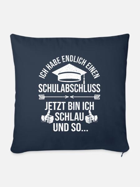 Abschluss Schulabschluss Abi Realschule Abitur - Sofakissenbezug 45 x 45 cm - Navy