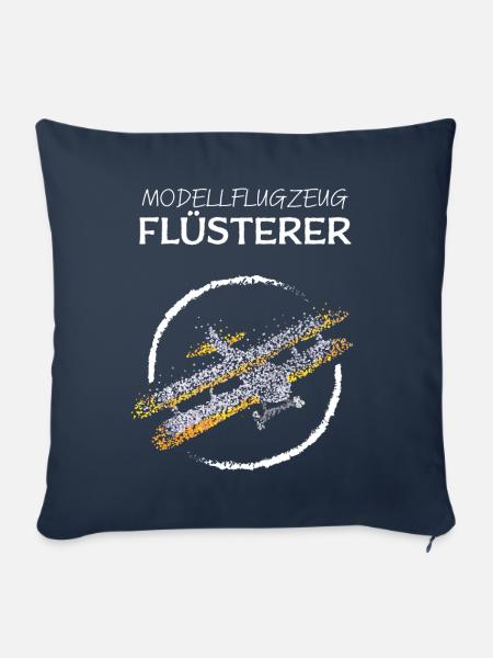 Modellbau Modellbauer Modellflugzeuge - Sofakissenbezug 45 x 45 cm - Navy