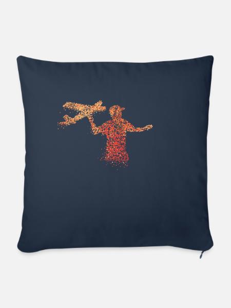 Ferngesteuertes Modellflugzeug Pilot - Sofakissenbezug 45 x 45 cm - Navy