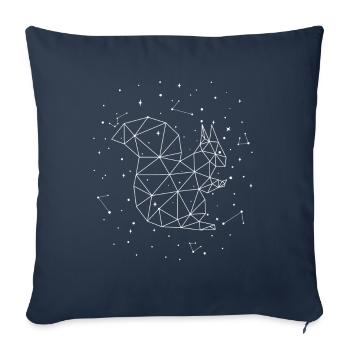 Sternbild Squirrel Constellation Eastern Gray Fox - Sofa pillowcase 17,3'' x 17,3'' (45 x 45 cm) - navy - Front