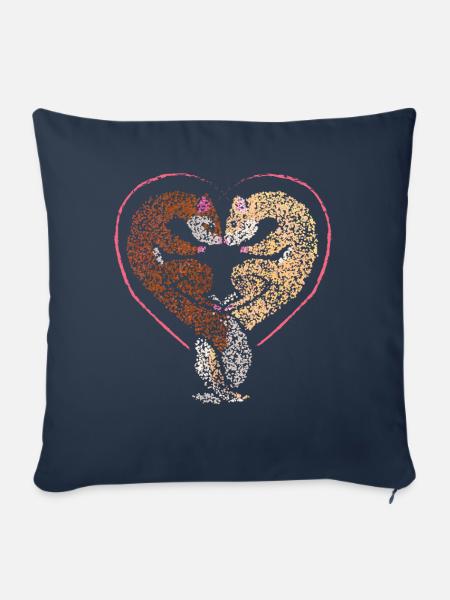 Frettchen Otter Fischoffer Tierliebhaber - Sofakissenbezug 45 x 45 cm - Navy