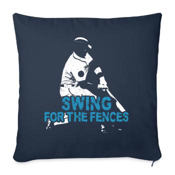 Baseball Fan Vintage Batter Swing - Sofa pillowcase 17,3'' x 17,3'' (45 x 45 cm) - navy - Front