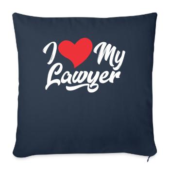 J’adore Mon avocat Avocat Avocat Avocat - Housse de coussin décorative 45 x 45 cm - bleu marine - Devant