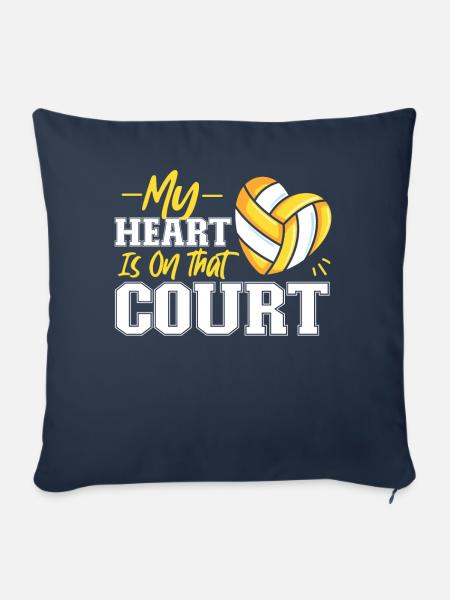 Volleyball Player Team My Heart Is - Sofakissenbezug 45 x 45 cm - Navy