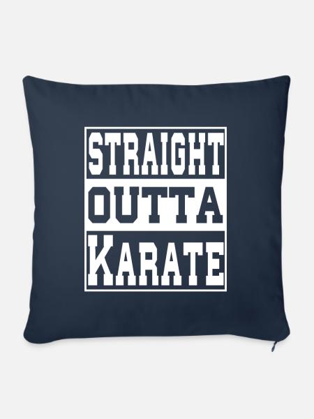 Karate Spruch lustig - Sofakissenbezug 45 x 45 cm - Navy