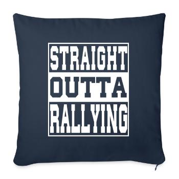 Rallye disant drôle - Housse de coussin décorative 45 x 45 cm - bleu marine - Devant