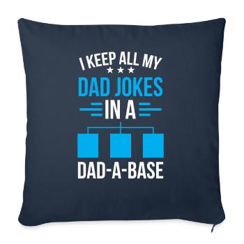 Papa plaisante Papa Papi Dictons Fête des Pères Père - Housse de coussin décorative 45 x 45 cm - bleu marine - Devant
