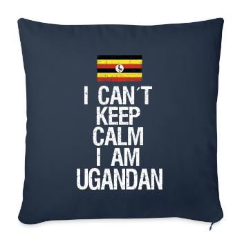 I can not Keep Calm I am Ugander - Sofa pillowcase 17,3'' x 17,3'' (45 x 45 cm) - navy - Front