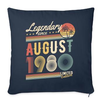Legendary Since August 1980 Limited Edition - Sofa pillowcase 17,3'' x 17,3'' (45 x 45 cm) - navy - Front