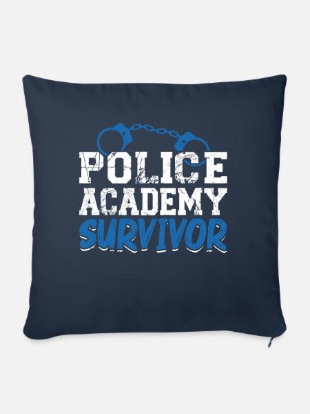 Überlebender Der Polizeiakademie - Polizeischüler - Sofakissenbezug 45 x 45 cm - Navy