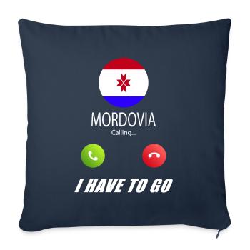 Mordwinien ruft an Lusiger Flaggen Spruch - Sofakissenbezug 45 x 45 cm - Navy - Vorne