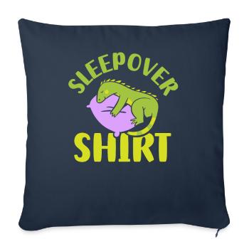Sleepover Shirt Overnight Stay Party - Sofa pillowcase 17,3'' x 17,3'' (45 x 45 cm) - navy - Front
