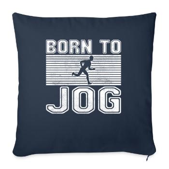 Jogging Running - Housse de coussin décorative 45 x 45 cm - bleu marine - Devant