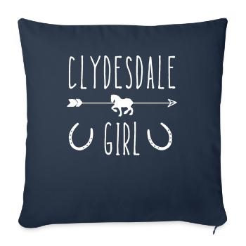 Clydesdale Hemd Clydesdale Rider - Sofakissenbezug 45 x 45 cm - Navy - Vorne