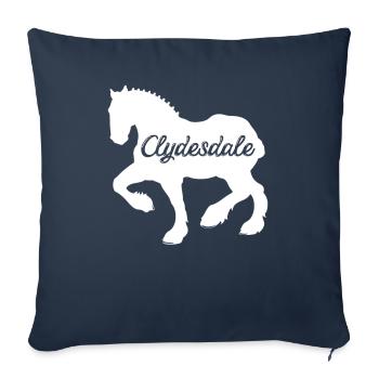 Clydesdale Hemd Clydesdale Rider - Sofakissenbezug 45 x 45 cm - Navy - Vorne