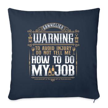 Sommelier Wine Drinking Tasting - Sofa pillowcase 17,3'' x 17,3'' (45 x 45 cm) - navy - Front