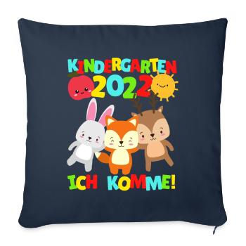 Kindergarten I'm coming Kindergarten child 2022 - Sofa pillowcase 17,3'' x 17,3'' (45 x 45 cm) - navy - Front