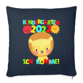 Kindergarten I'm coming Leo Kindergarten child 2022 - Sofa pillowcase 17,3'' x 17,3'' (45 x 45 cm) - navy - Front