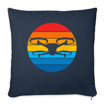 Drone Drone Pilot Drone Operator Quadcopter - Sofa pillowcase 17,3'' x 17,3'' (45 x 45 cm) - navy - Front