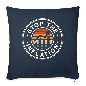 Inflation Stops Money Printing Stagflation - Sofa pillowcase 17,3'' x 17,3'' (45 x 45 cm) - navy - Front