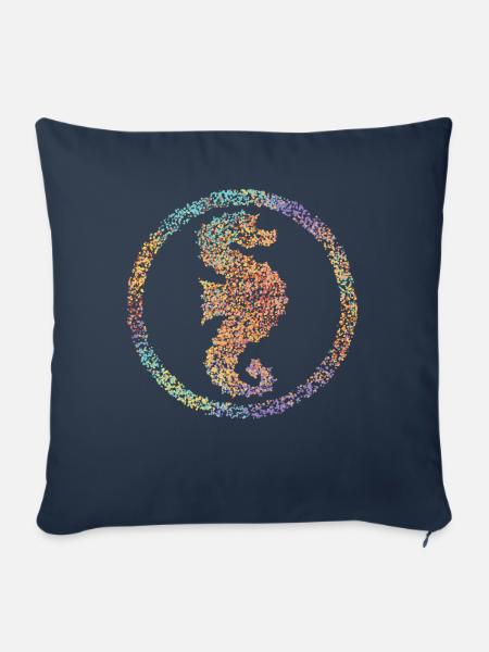 Seepferdchen Schwimmabzeichen Schwimmschule - Sofakissenbezug 45 x 45 cm - Navy