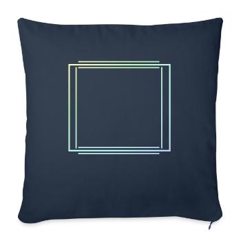 Colorful Lines Square Frame Decoration - Sofa pillowcase 17,3'' x 17,3'' (45 x 45 cm) - navy - Front