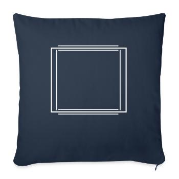 White Lines Square Frame Decoration - Sofa pillowcase 17,3'' x 17,3'' (45 x 45 cm) - navy - Front