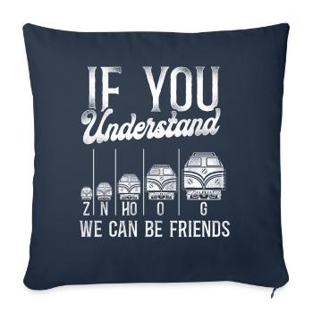 Freight Diesel Train Driver - Sofa pillowcase 17,3'' x 17,3'' (45 x 45 cm) - navy - Front