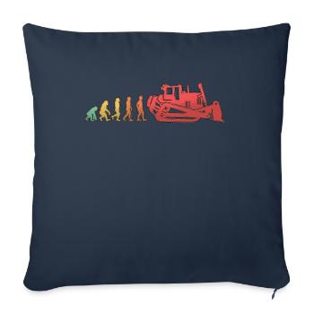 Excavator Bulldozer Construction Worker Gift - Sofa pillowcase 17,3'' x 17,3'' (45 x 45 cm) - navy - Front
