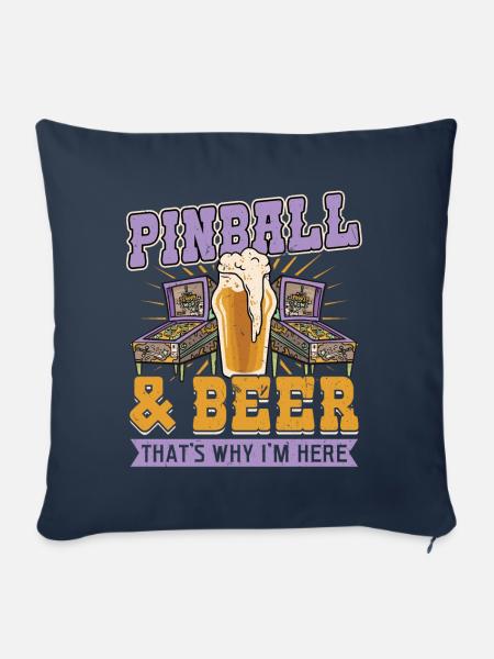 Flipper Und Bier - Sofakissenbezug 45 x 45 cm - Navy