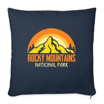 Rocky Mountains National Park Souvenir Hiking Camp - Sofa pillowcase 17,3'' x 17,3'' (45 x 45 cm) - navy - Front